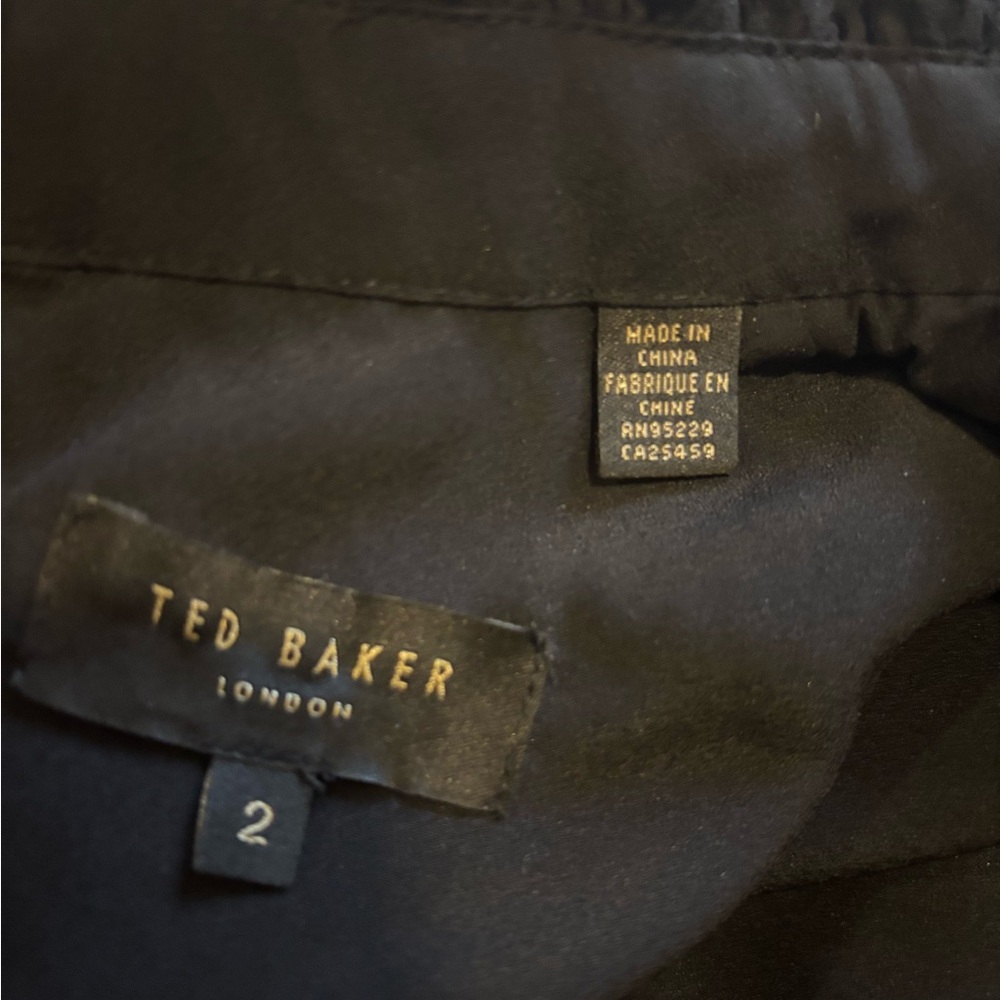 Ted Baker Elegant Black Peplum Top - Picture 7 of 8